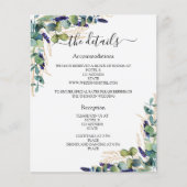 Groen eucalyptus bruiloft programma details QR Flyer (Voorkant)