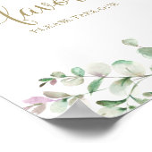 Groen Eucalyptus Calligrafie Favorieten Bord Poster (Hoek)