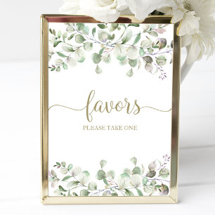Groen Eucalyptus Calligrafie Favorieten Bord Poster