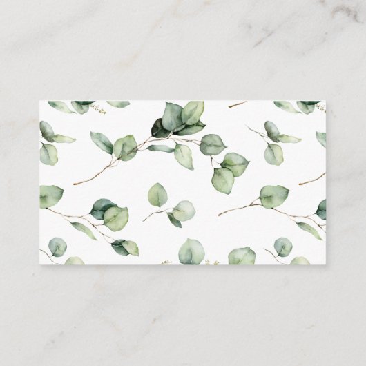 Groen Eucalyptus Custom Informatiekaartje (Achterkant)