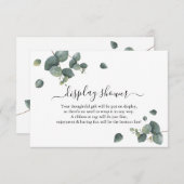 Groen Eucalyptus Display Bruids Trouwdouche Informatiekaartje (Voorkant / Achterkant)