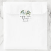 Groen Eucalyptus Elegant Stof Proefhuwelijksdiner Ronde Sticker (Tas)