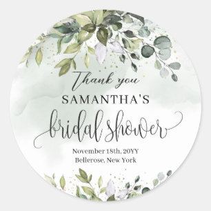Groen eucalyptus goud dank u sticker