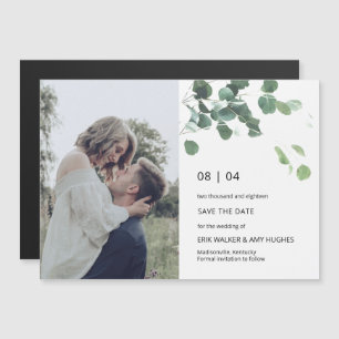 Groen Eucalyptus Leaf Mod Font Save the Date