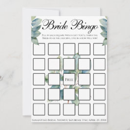 Groen eucalyptus loof elegante kalligrafie kaart