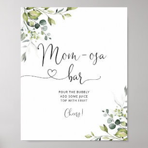 Groen eucalyptus Mom-osa bar Poster