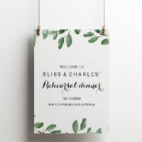 Groen Eucalyptus-repetitief diner Welkom