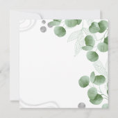 Groen Eucalyptus verlaat bruiloft Save the Date (Achterkant)