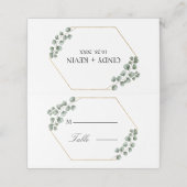 Groen Eucalyptus verlaat Glitter Lijst bruiloft (Buitenkant ongevouwen)