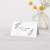 Groen Eucalyptus verlaat Glitter Lijst bruiloft (Achterkant)