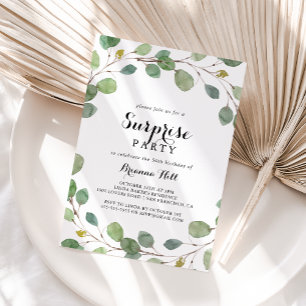 Groen Eucalyptus Verrassingsfeest Kaart