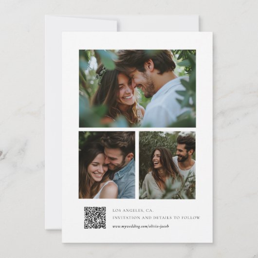 Groen Eucalyptus Waterverf Save The Date (Achterkant)