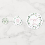 Groen Eucalyptus Waterverf Vrijgezellenfeest Confe Confetti (Achterkanten)