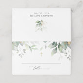 Groen, Eucalyptusbladeren, Boho, Doop (Buitenkant ongevouwen)