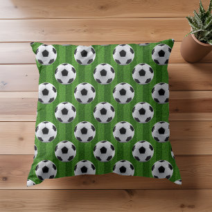 Groen Europees Voetbalpatroon Kussen