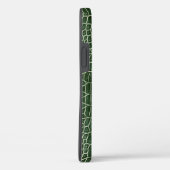 Groen Faux Crocodile Leather Case-Mate iPhone Case (Achterkant / Rechts)