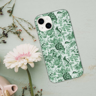 Groen  fazanten Floral Toile de Jouy Case-Mate iPhone 14 Hoesje