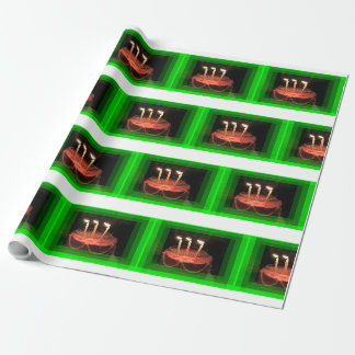 Groen feest met kookpapier cadeaupapier