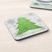 Groen feestelijk kerstboom, hard Onderzetter van p (Linkerzijde)