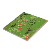 groen Floral ontwerp Tegeltje (Zijkant)