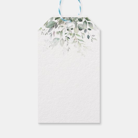 Groen Foliage Bruidsmeisje letter C Dank u Cadeaulabel (Achterkant)