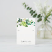 GROEN FOLIAGE SUCCULENT PEONY KETTING DISPLAY VISITEKAARTJE (Staand voorkant)
