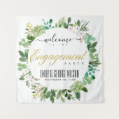 GROEN FOLIAGE WREATH WATERVERF VERLOVING WELKOM WANDKLEED (Voorkant)