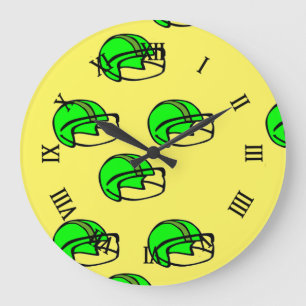 Groen football helm grote klok