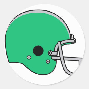 Groen football helm ronde sticker