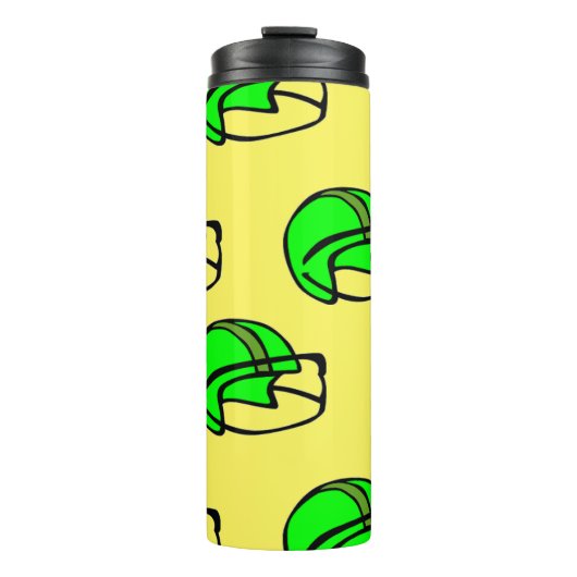 Groen football helm thermosbeker (Voorkant)