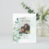 Groen FOTO SAVE THE DATES Eucalyptus BUDGET (Staand voorkant)