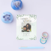 Groen FOTO SAVE THE DATES Eucalyptus BUDGET Flyer (Enkel)