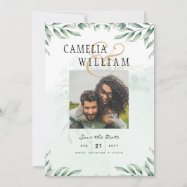 Groen FOTO SAVE THE DATES Eucalyptus BUDGET Kaart