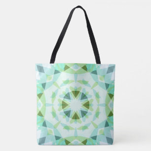groen fris blauw ster eclectisch strand draagtas
