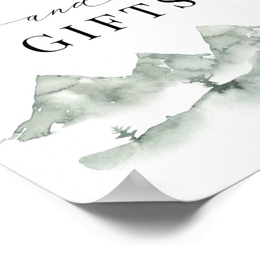 Groen gebarentavontuur "Kaarten en cadeaus" Poster (Hoek)