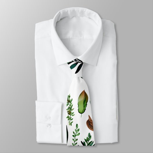 Groen gebladerte Botanische Natuur Stropdas (Gebonden)