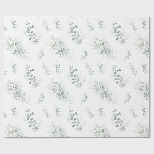 Groen gebladerte Eucalyptus Elegant  Cadeaupapier (Vlak)