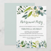 groen gebladerte, eucalyptus Pensioen Partij Kaart (Voorkant / Achterkant)