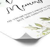 Groen gebladerte 'in liefdevolle herinnering' trou poster (Hoek)