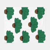 Groen gebotteld Plant Fleece Deken (Voorkant (Horizontaal))