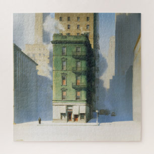 Groen gebouw in New York Winter Legpuzzel