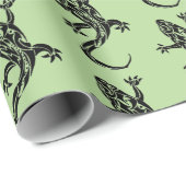 Groen gecko-patroonpapier cadeaupapier (Rol Hoek)
