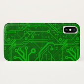 Groen gedrukte circuitbordpatroon Case-Mate iPhone case (Achterkant (horizontaal))