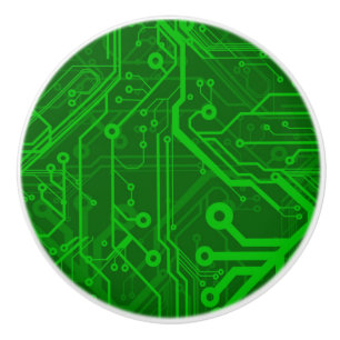Groen gedrukte circuitbordpatroon keramische knop