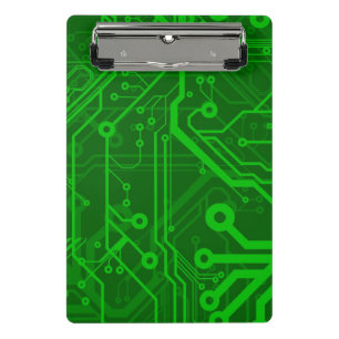 Groen gedrukte circuitbordpatroon mini klembord