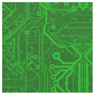Groen gedrukte circuitbordpatroon stof