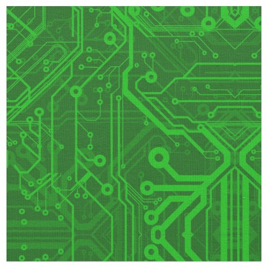 Groen gedrukte circuitbordpatroon stof (Close Up)