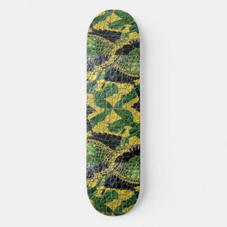 Groen Geel Alligator Krokodil Draak Leer Skateboard