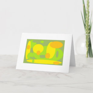 GROEN GEEL BELLETJES WENSKAART KAART