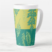 Groen & geel blad latte mok (Rechterhoek)